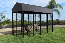 Giant Dog Kennel Playpen Pet Big Animal Outside Camping Fence with Cover Roof