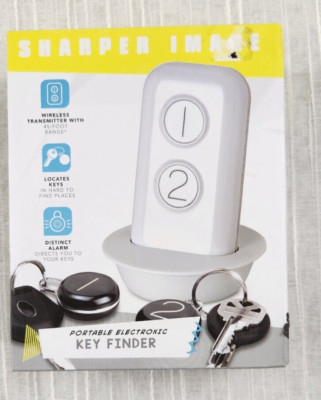 Sharper Image Portable Electronic Key Finder Wireless Transmitter Tracker In Box
