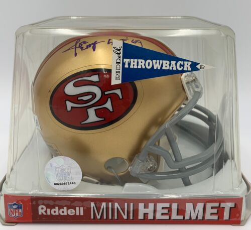 JOE PERRY signed SAN FRANCISCO 49ers Riddell VSR4 T/B Mini Helmet HOF '69 - BAS - Picture 8 of 8