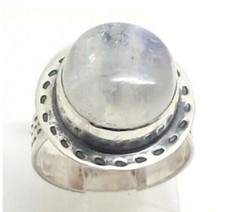 Moonstone Sterling Silver 925 Ring 7g. Sz.6.5