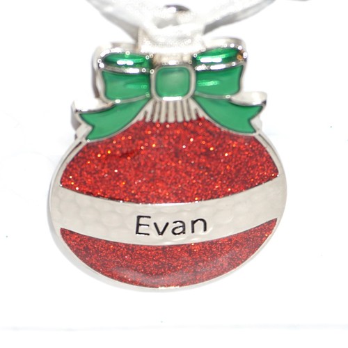 Ganz Metal Christmas Ornament Ball Red Personalized Pick Name Collectible NWT JB - Picture 32 of 72