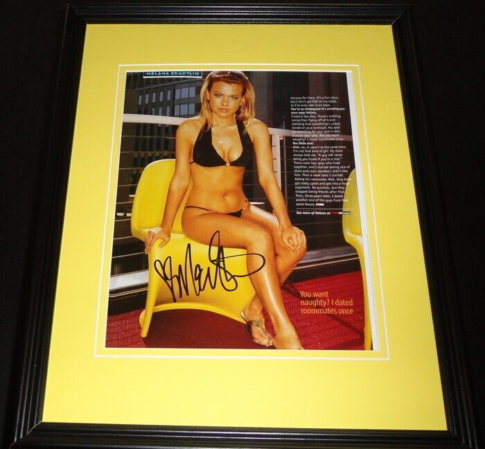 Bikini Melana Scantlin Firmado Enmarcado 11x14 Foto Exhibición Promedio Joe B