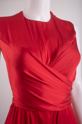 Zara Womens Midi Dress Size S Red Satin effect Cocktail Evening 8573/128 NWT - Picture 4 of 7