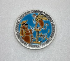 Vintage Niarchos Handmade Greece Olympia Greek Ceramic  Coaster 3.5” Gods 26