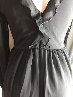 NWT 79.90 Express Black Dress - Size 4- Sheer Overlay