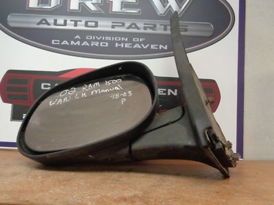 Manual Driver Side Mirror For 1998-2003 Dodge Ram Van Full Size | LH Left | AM Autoparts | Paint-to-Match