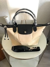 Longchamp Le Pliage Energy Small Canvas Crossbody Handbag Women's Off White