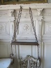 Fabulous Old Vintage Wood Garden Swing With Chain and Rings Weathered & Worn