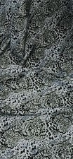 Pale Blue Black Jaguar American Crepe Fabric 45'' PRICE PER METER