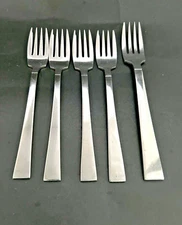 Swendia Salad Forks 6 1/2"/Dinner 7" Fine Stainless Flatware Japan Set of 5