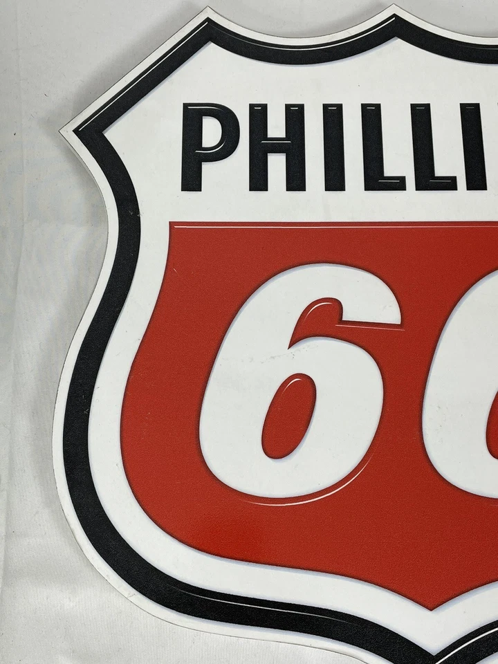 Letrero Phillips 66 18” Gasolinera Carretera Carretera Cueva Garaje Bar De Colección! Foto 2 de 4