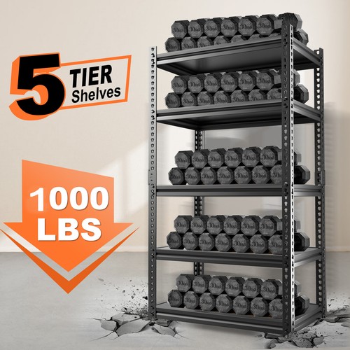 NAIZEA Scaffale Portaoggetti 5 Ripiani Regolabile Resistente 36"Lx16"Wx72" H - Foto 2 di 16