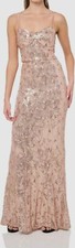 Speechless Women's Gold Sequins Sweetheart Sleeveless Gown Dress Size 7