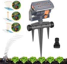 Lawn Oscillating Sprinkler 16 Adjustable Nozzles Automatic Watering System
