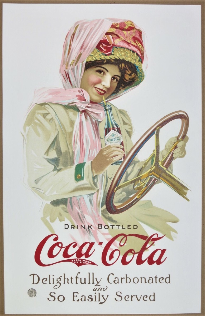 1910 image Coca Cola LARGE Fine Art Print poster Duster Girl