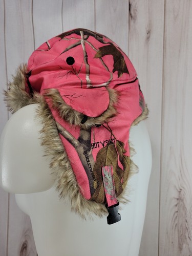 Realtree Hot Shot Womens Medium Large Furry Insulated Trapper Hat - Picture 7 of 9