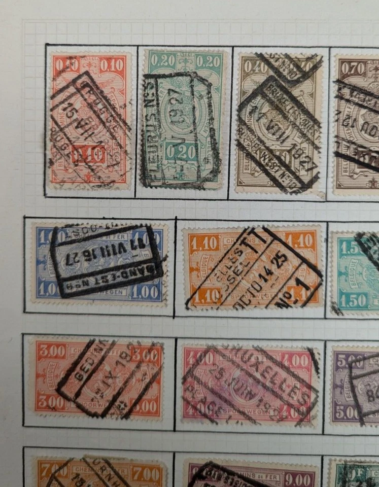 1920s-30s Belgium Railway Parcel Stamps (24) Historic Chemins de Fer Collection - Image 2 of 4