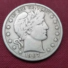 1907 D Barber Half Dollar 50c Better Grade B70#45222