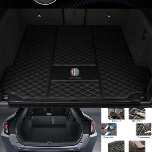 For Alfa Romeo Giulia Stelvio Car Trunk Mats Floor Mats Custom Carpet Waterproof - Picture 17 of 25