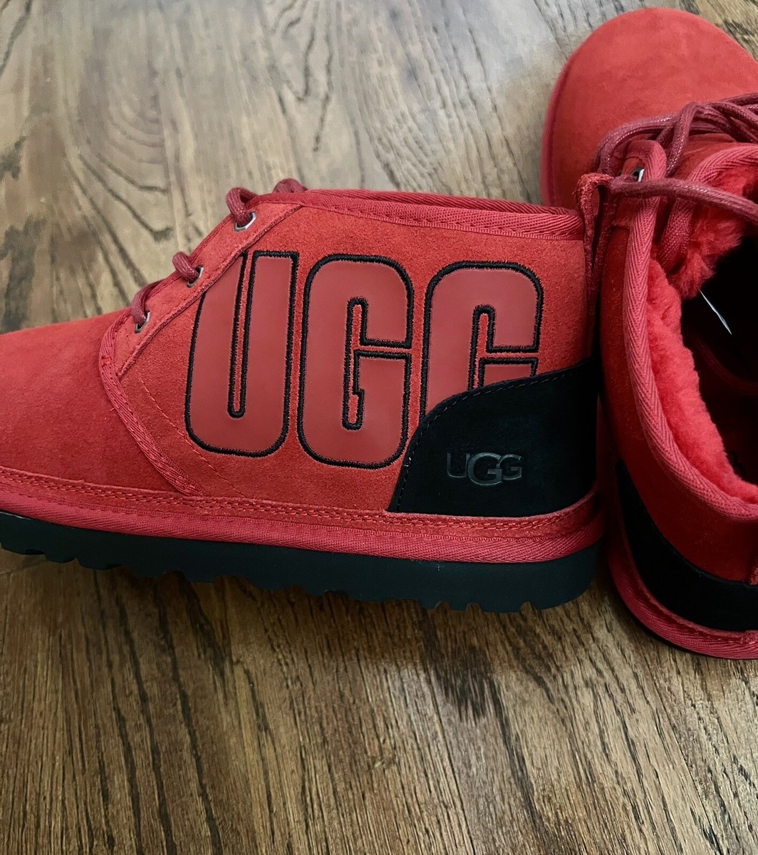 UGG Neumel Graphic Outline Chukka Boots Red/Black 1130715  display picture 3