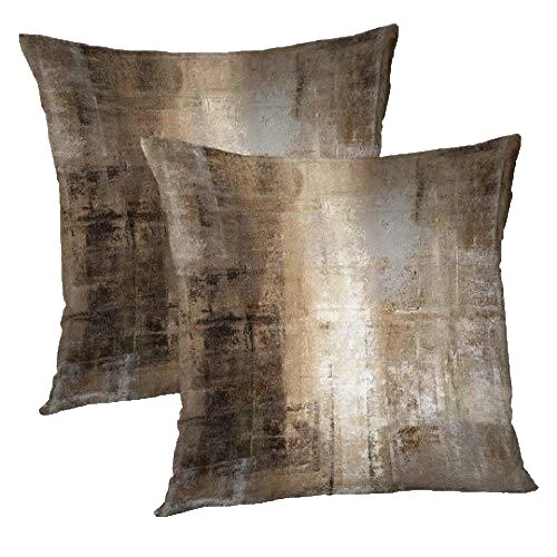 100% Polyester Brown Abstract Home Décor Pillows