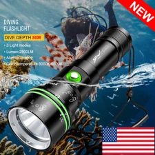 350000LM LED Professional Scuba Diving Light Underwater Flashlight Dive Torch