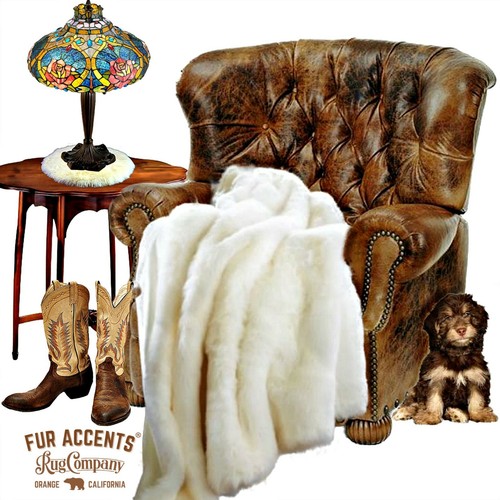 Dicke Kunstfell Überwurf Decke, Tagesdecke, Bettdecke, weißes Häschenfell, Minky gefüttert - Bild 10 von 25