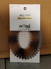 Scunci Stretch Combs Headbands 3 Ct