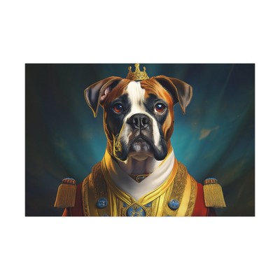 Dog Renaissance Pet Portrait Print, Boxer art, dog art, wall print, wall art