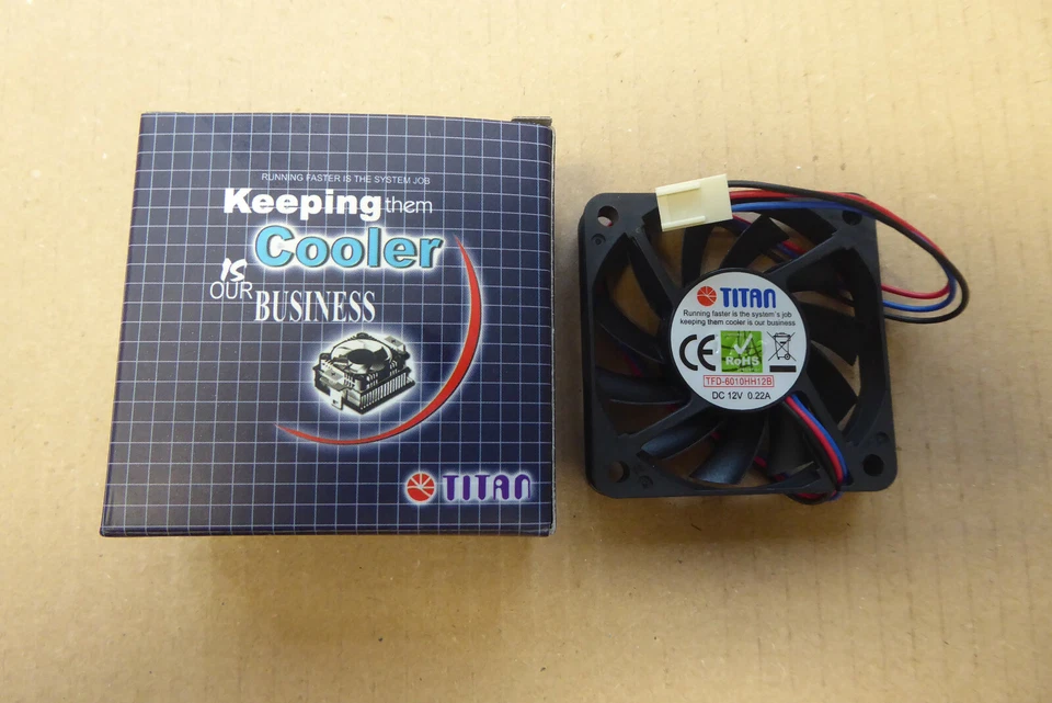 10 Stück - Titan TFD-6010HH12B Lüfter 60x60x10mm NEU in Originalverpackung - Bild 2 von 4