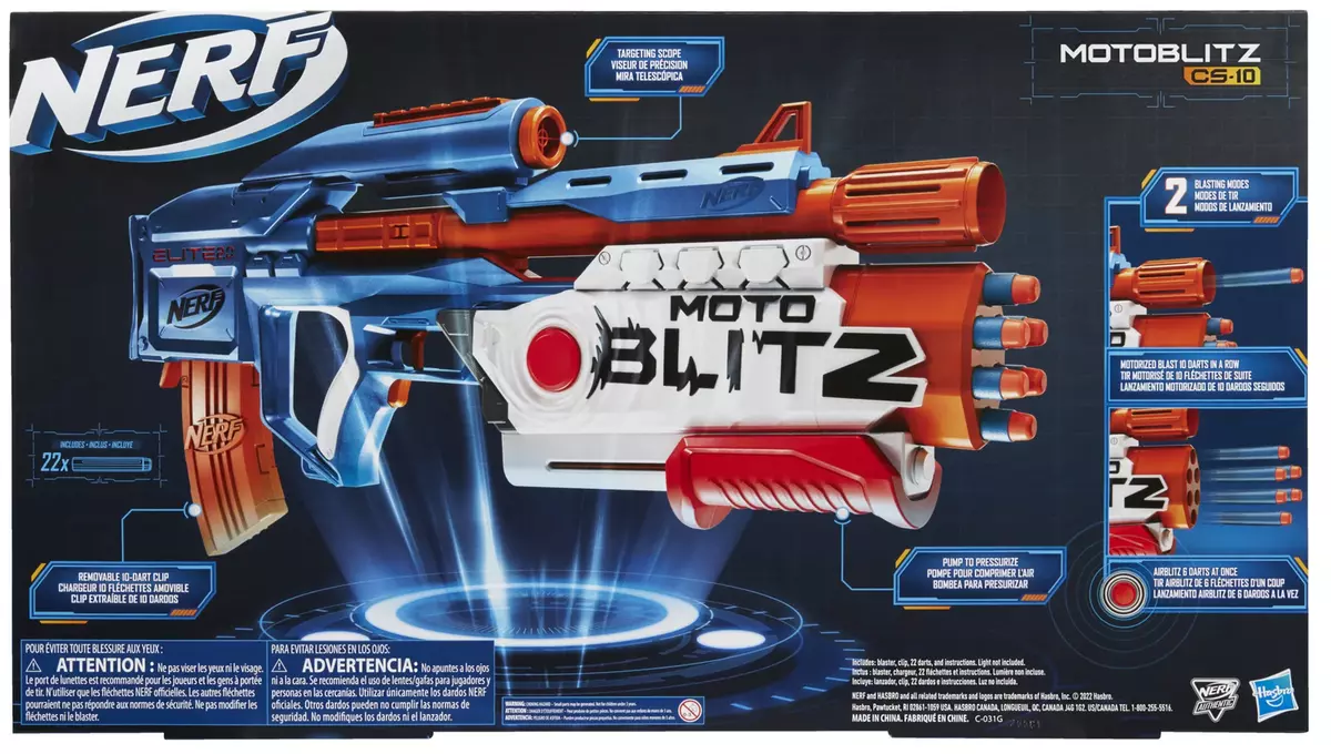 Nerf Elite 2.0 Motoblitz Motorized Nerf Blaster Airblitz Clip 22