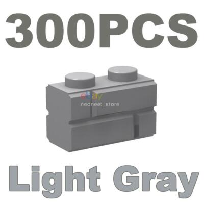Light Bluish Gray MOC Castle Building Blocks 1x2 Masonry Bricks Wall 98283 300X