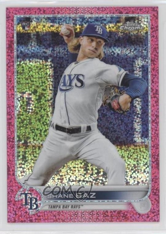 2022 Topps Chrome Magenta Speckle Refractor /350 Shane Baz #201 Rookie RC 0l9i