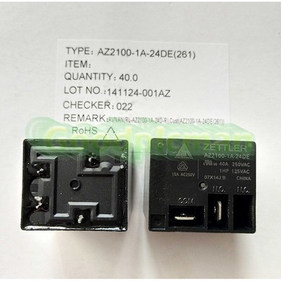 1pc ZETTLER AZ2100-1A-24DE Power Relay 24VDC 4Pin 40A 250V