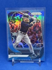 2020 Panini Prizm Mega Box Carolina Blue Prizm Jake Fraley #19 Seattle Mariners