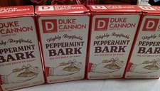 Duke Cannon Supply Co.  Peppermint Bark Brick of Bar Soap Limited 10oz (4 Pack)