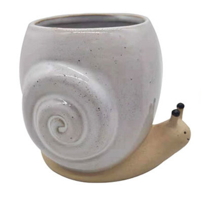 lotus international 5'' White Snail Planter