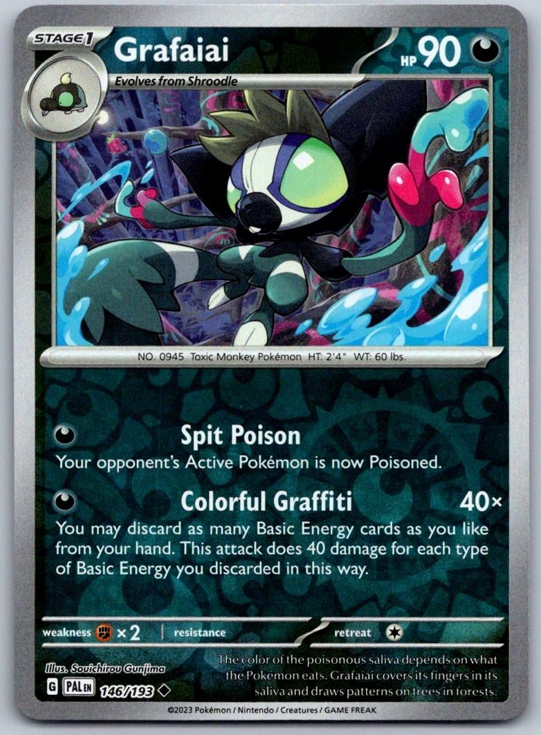 Grafaiai 146/193 Uncommon Paldea Evolved Pokemon Reverse Holo Near Mint
