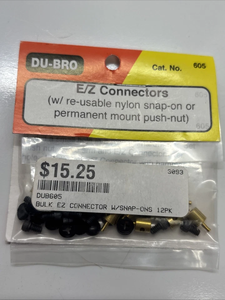 Разъем Du-Bro 605 E/Z для стержня или кабеля (упаковка 12 шт.) - Изображение 2 из 4