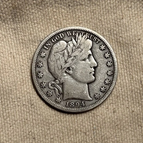 1894-S Barber Half Dollar : Fine ZM