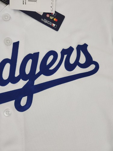 Nike Los Angeles Dodgers Authentic Collection Weiß Home Blank Trikot Herren 48 - Bild 9 von 17