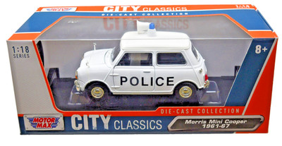 Morris Mini Cooper  Police von Motor Max Maßstab 1:18 neu und original verpackt