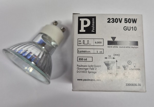Paulmann GU10 Leuchtmittel 836.56 Halogen Spot Dimmbar 50 Watt Reflektor 230V-image