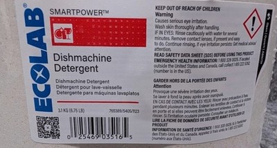 Ecolab SmartPower DishMachine Detergent Dishwasher Dispenser 1 Block 6.75 lb