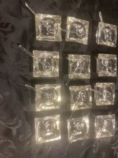 Vtg 20 Piece Crystal Open Salt Set In Original Box