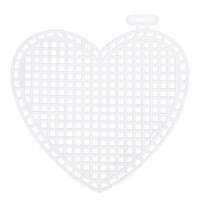 "15Stk Kunststoff-Mesh-Leinwandblatt 7 ZäHlung 7,4Cm/3\" WeißEs Herz Leerleinwand"