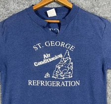 VTG 70s 80s St George HVAC Air Conditioning T Shirt Small Polar Bear Distressed