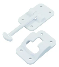 Jr Products 10414 Plastic T Style Door Holder   Polar White  3 1 2