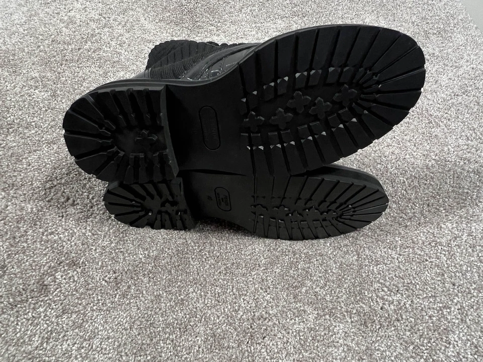 Botas Fendi para mujer talla 10 negras Rockoko punto calcetín combate suela Hechas en Italia Foto 4 de 4