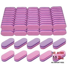 Mini Nail Buffer 100 Pack , Buffers for Acrylic Nails and 100 Pcs Mini Buffers